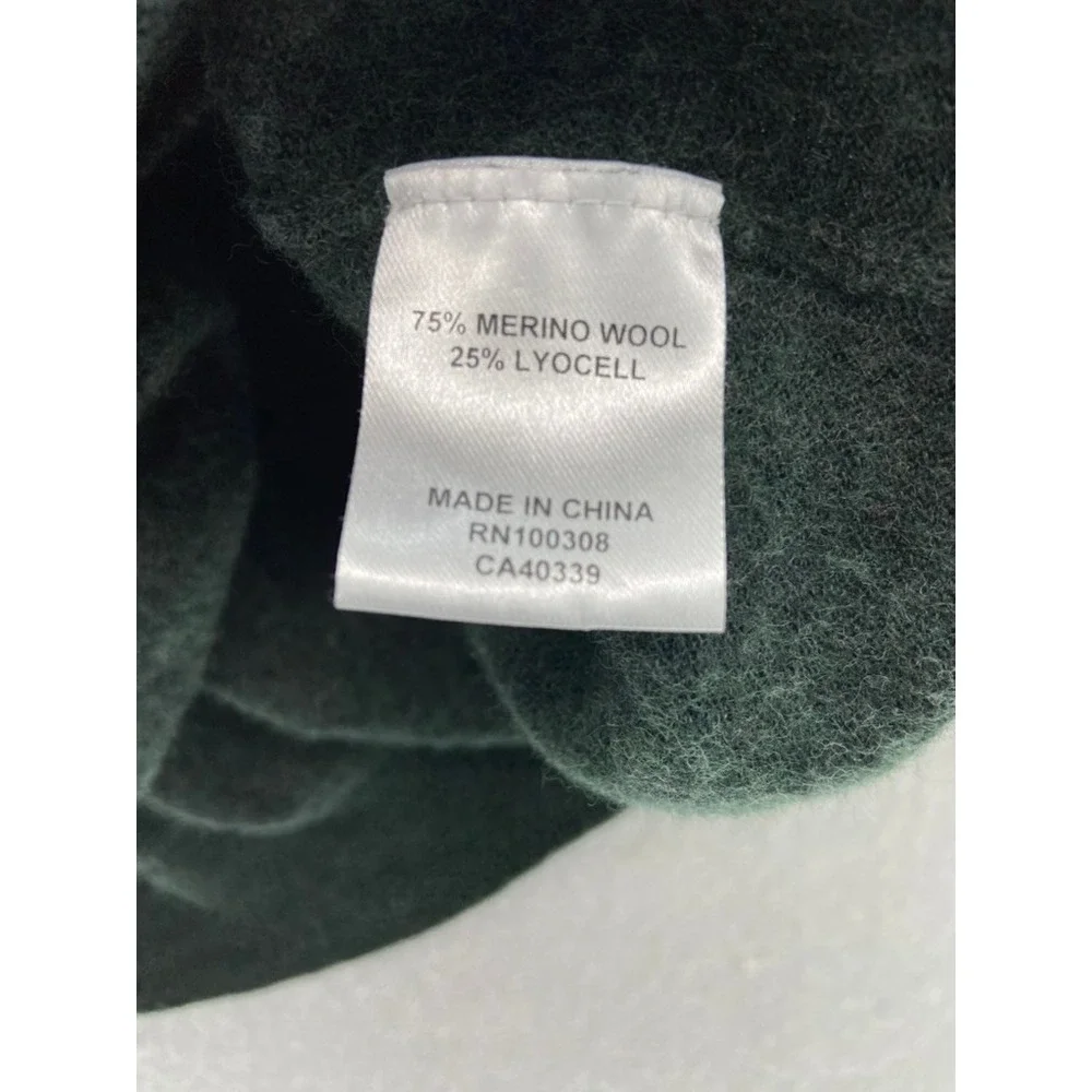 Peter Millar Sweater Mens Sz L Green Merino Wool Lyocell V-Neck Pull Over‎